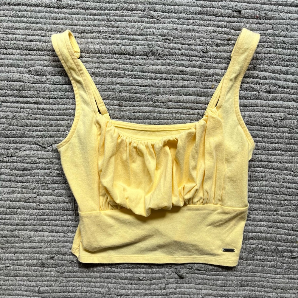 yellow hollister tank top